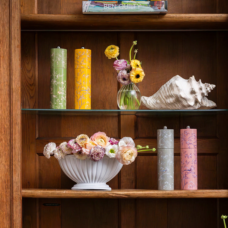Chinoiserie Pink Salt or Pepper Mill