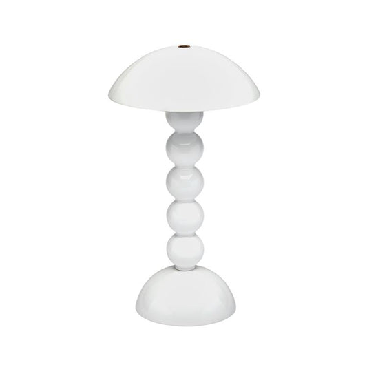 White Lacquer Rechargeable Bobbin LED Lamp