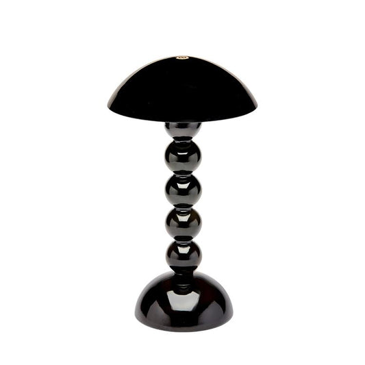 Black Lacquer Rechargeable Bobbin LED Lamp