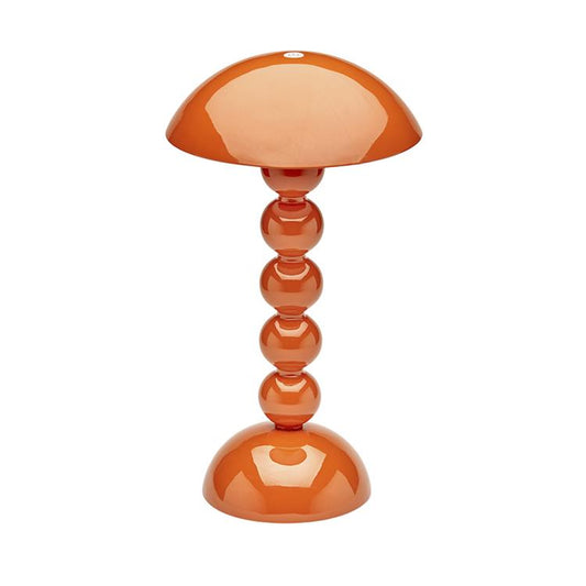 Orange Lacquer Rechargeable Bobbin LED Lamp