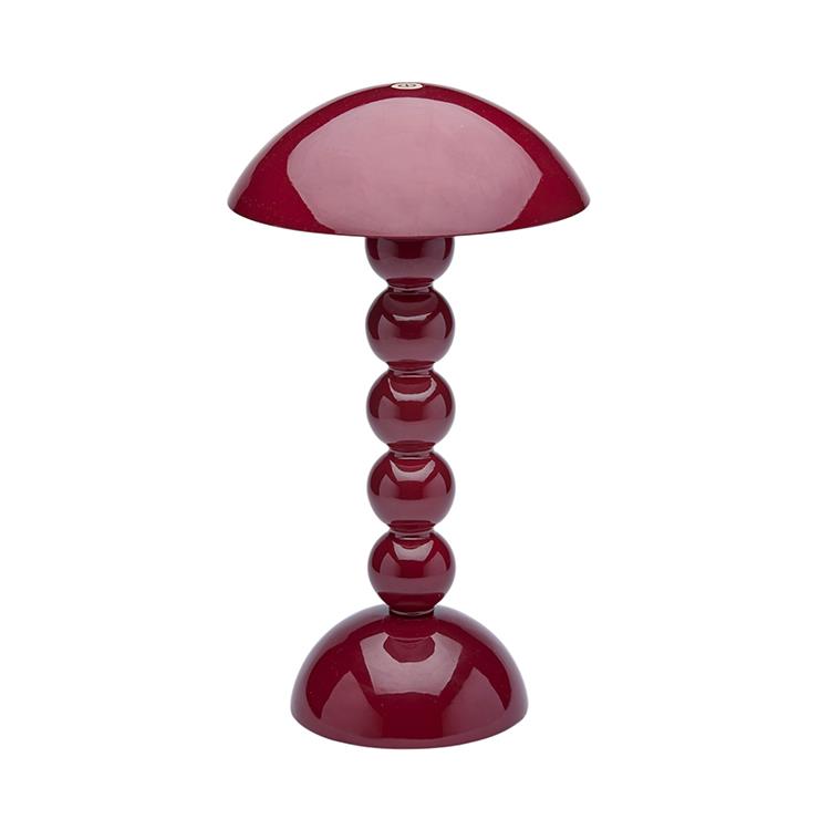 Cherry Lacquer Rechargeable Bobbin LED Lamp