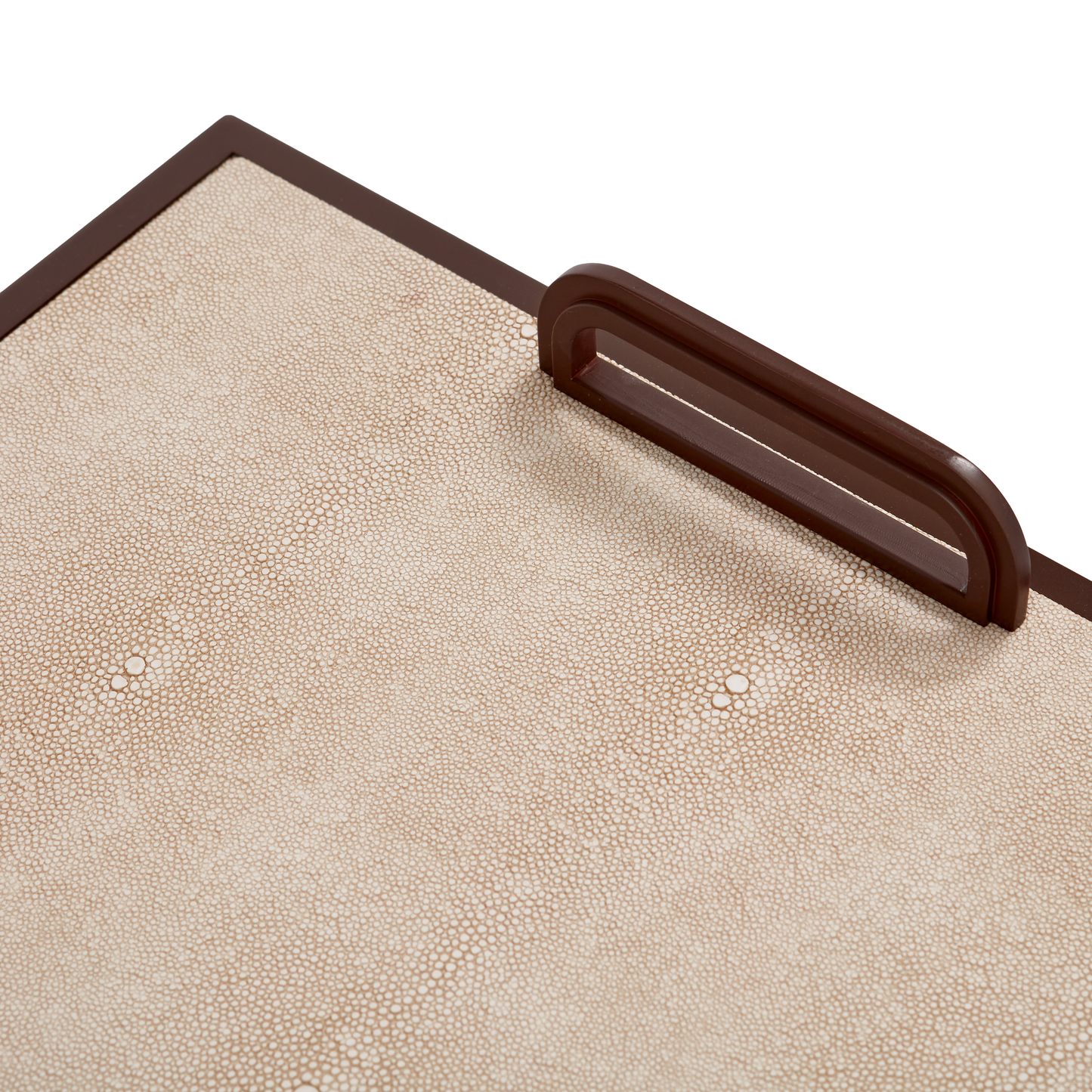 Ecru Faux Shagreen Tray