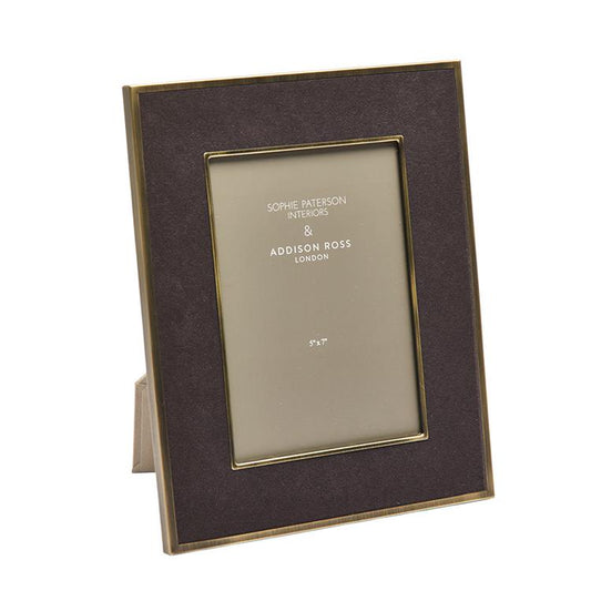 Sophie Paterson Photo Frame Charcoal Grey Velvet 5 x 7"