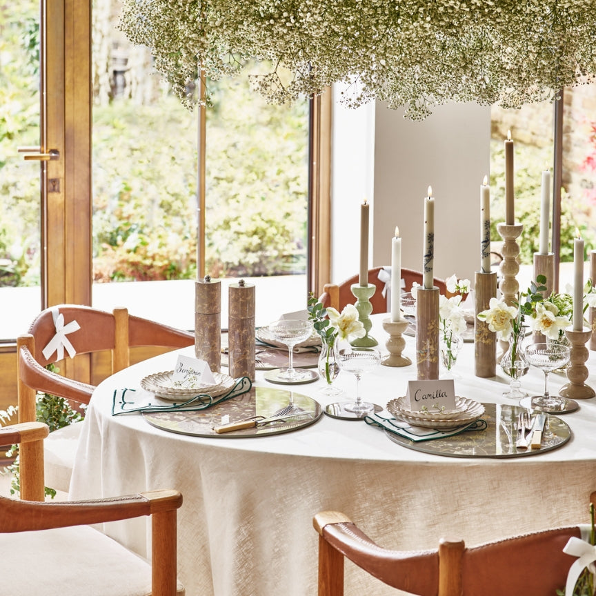 Chinoiserie Grey Salt or Pepper Mill