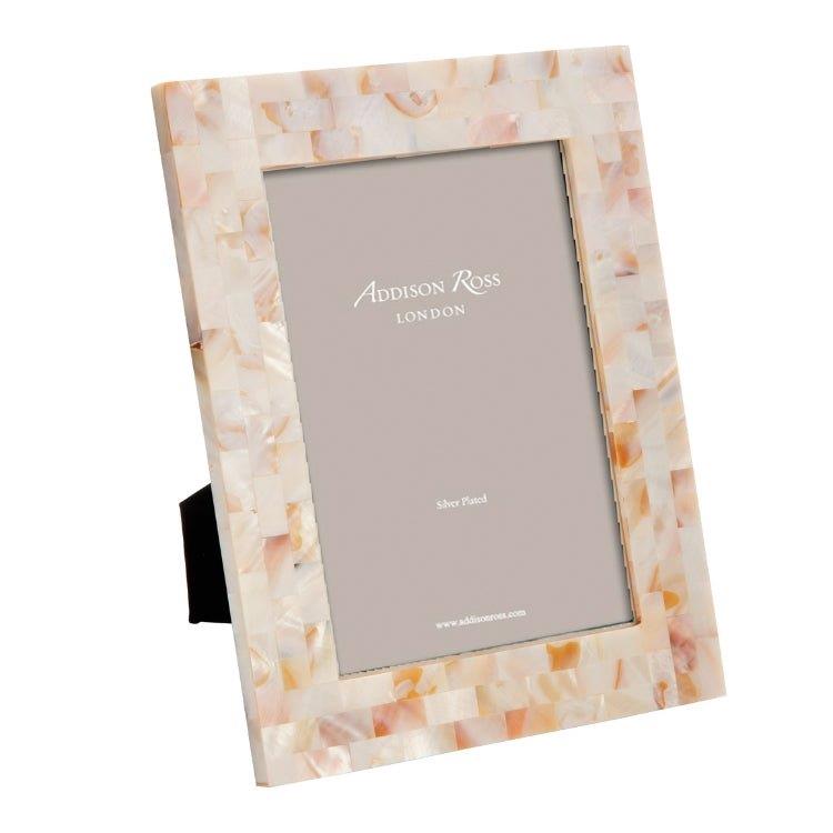Chequer Board Cream Photo Frame