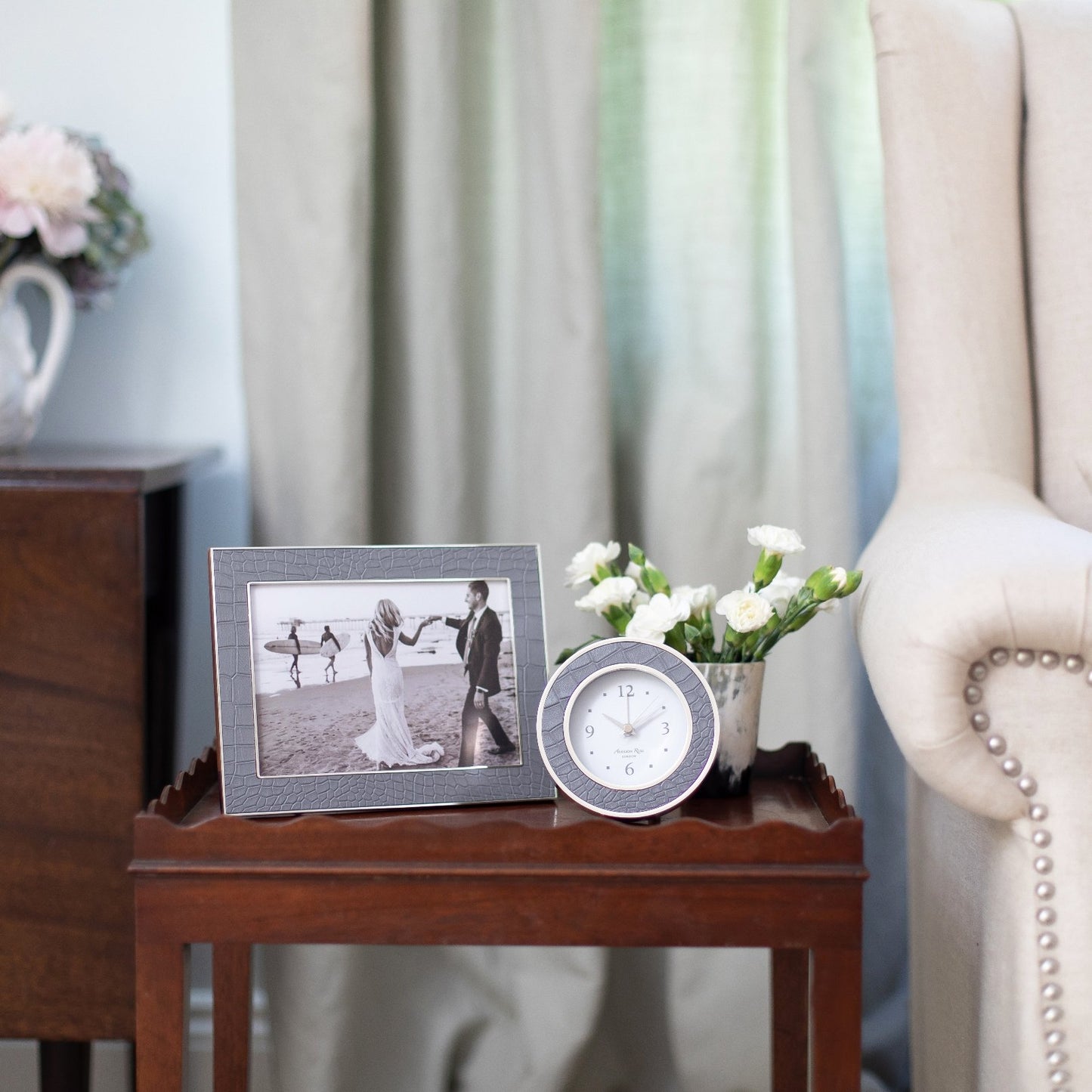 Dove Croc Silver Alarm Clock