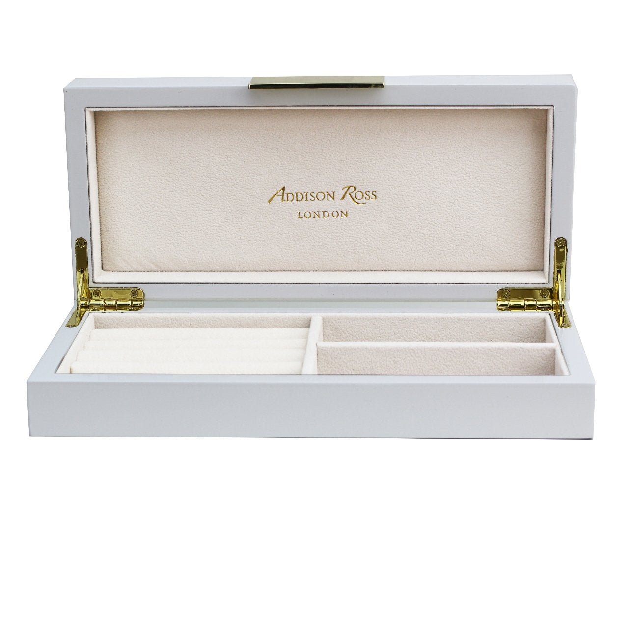 White Lacquer Box With Gold - Boxes & Pots - Addison Ross
