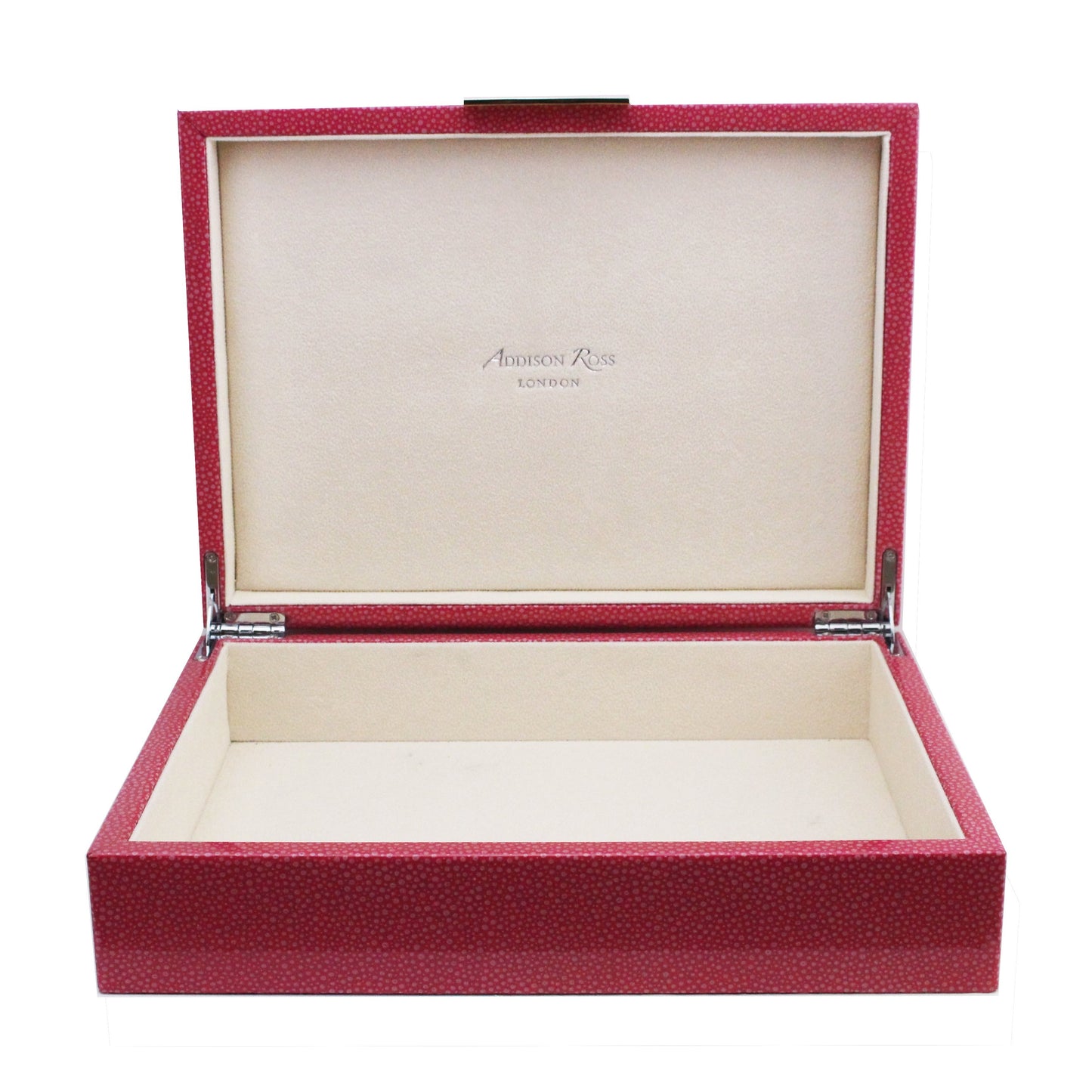 Large Pink Shagreen Lacquer Box with Gold