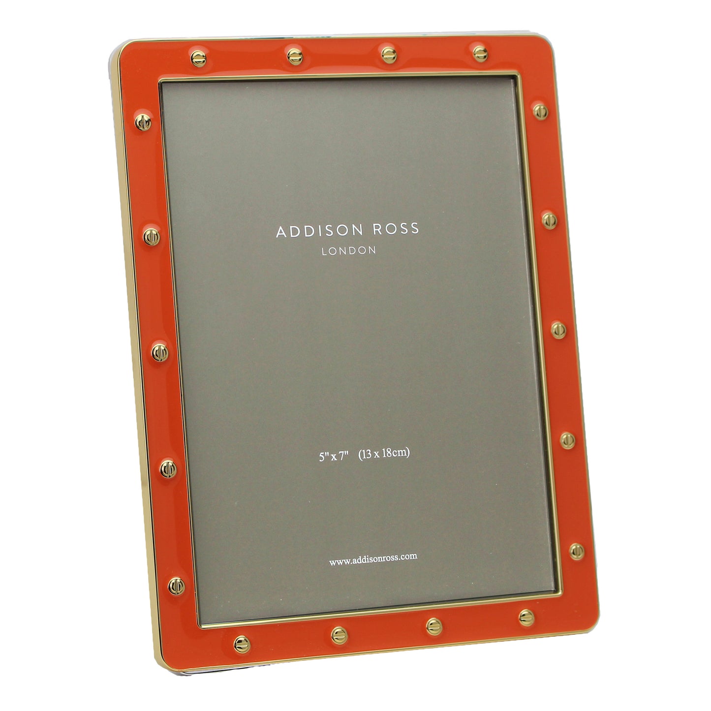 Orange Enamel & Gold Locket Frame