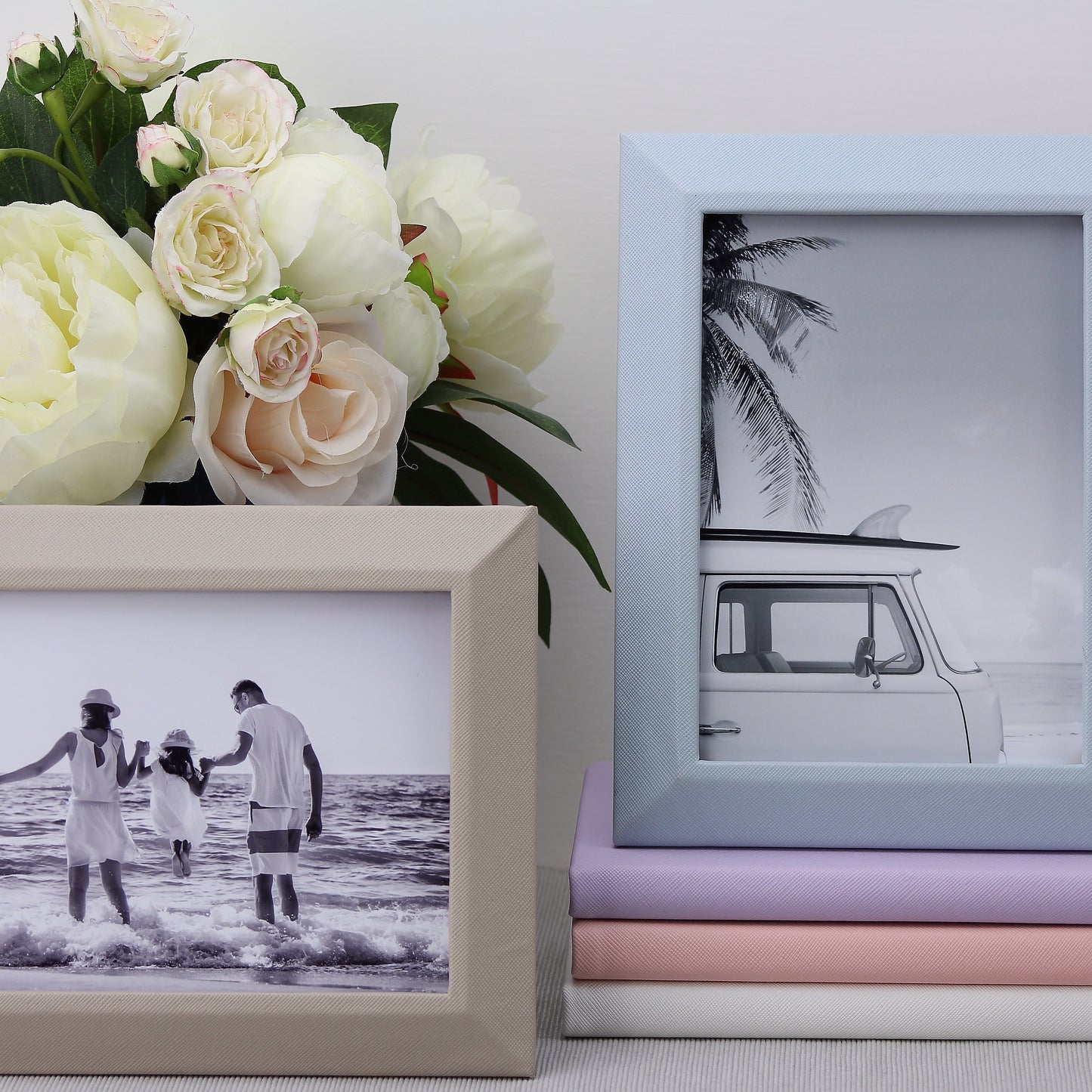 Grey Leather Photo Frame - Leather Frames - Addison Ross