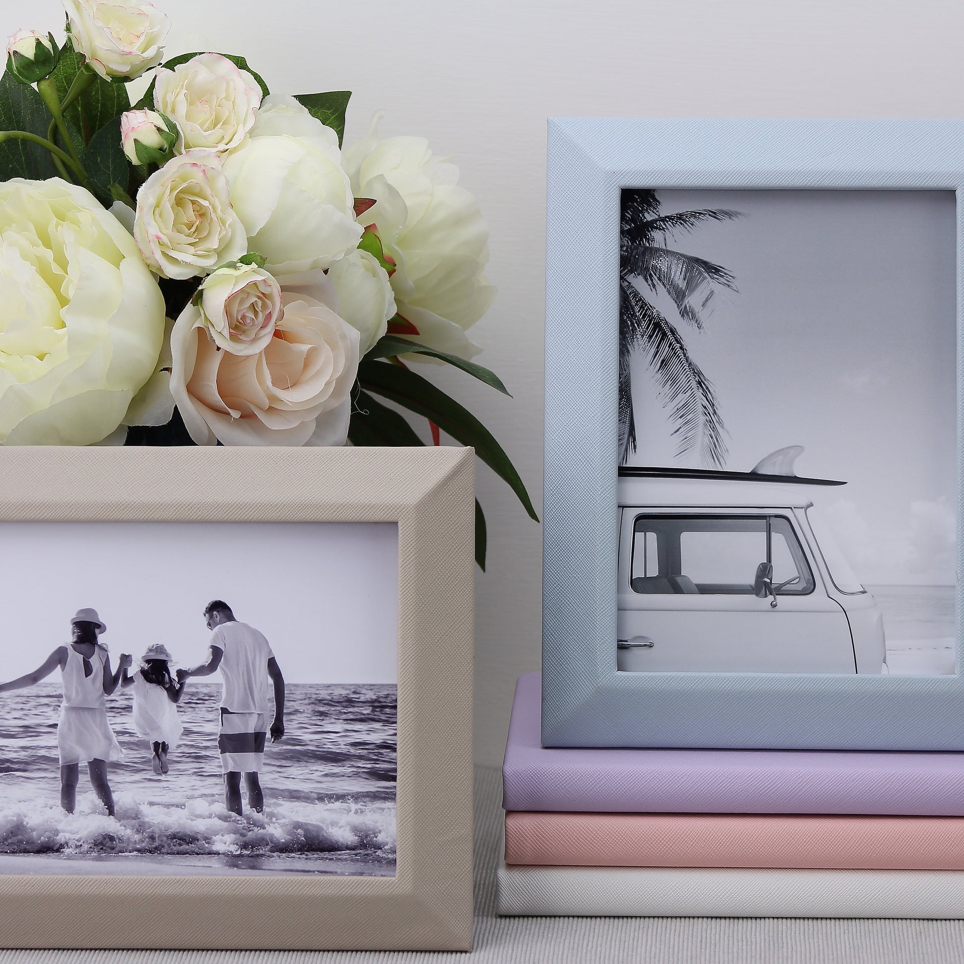 Grey Leather Photo Frame - Leather Frames - Addison Ross