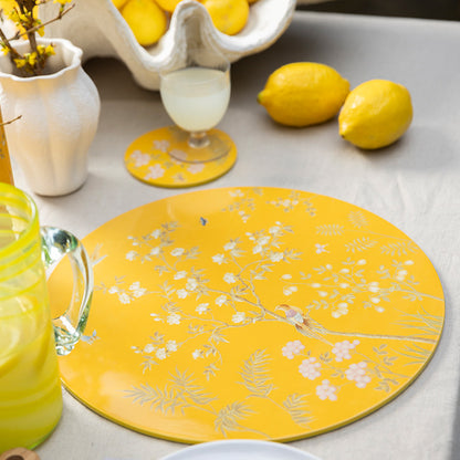 Chinoiserie Placemats Yellow - Set of 4