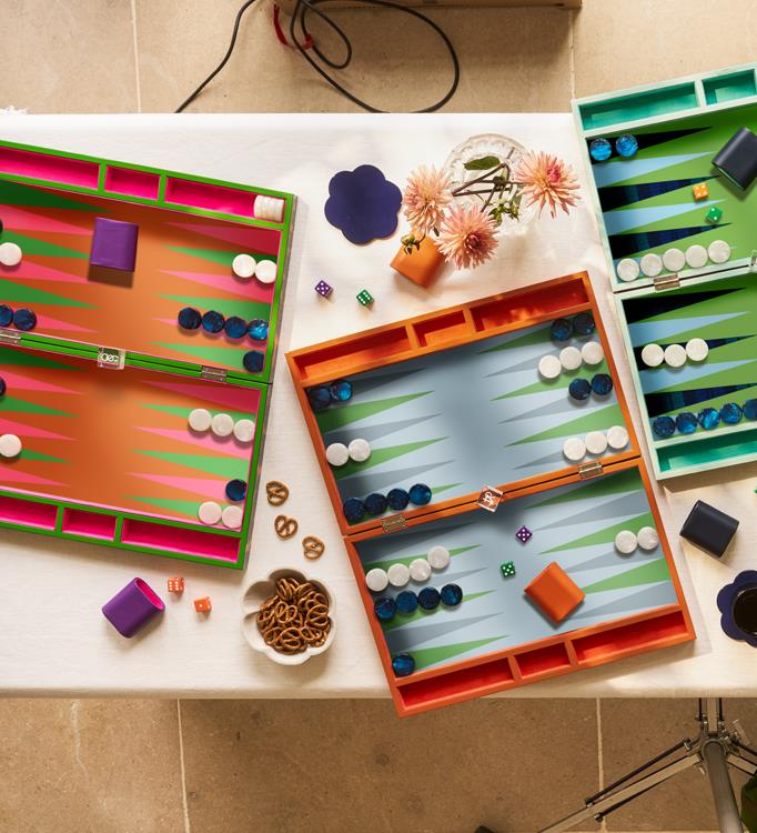 Lacquer Backgammon Set Tortoiseshell