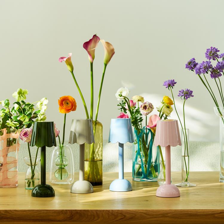 Scallop LED Lamp Pink 28cm