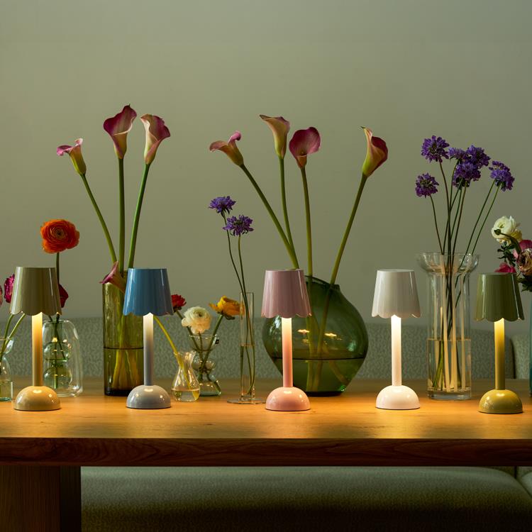 Scallop LED Lamp Periwinkle 28cm