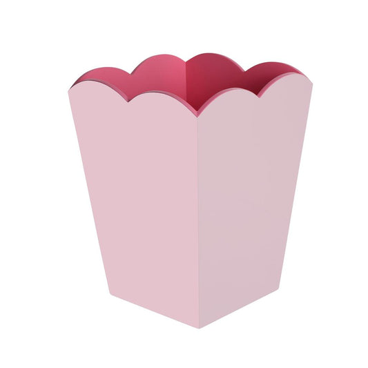 Scalloped Lacquer Bin – Pink & Watermelon