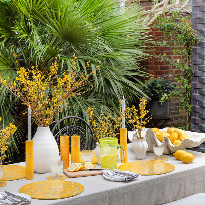 Chinoiserie Placemats Yellow - Set of 4