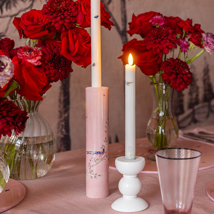Chinoiserie Candlestick Pink