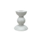 Small White Bobbin Candlestick - 10cm