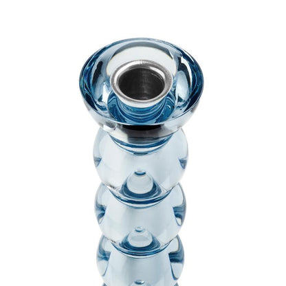 Icy Bobbin Candlestick Blue 23cm