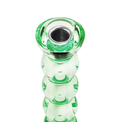 Icy Bobbin Candlestick Green 23cm