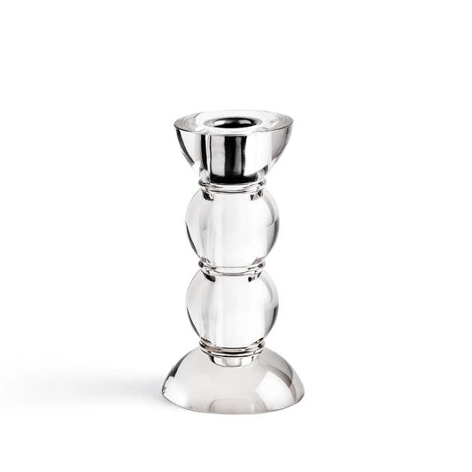 Icy Bobbin Candlestick Clear 14cm
