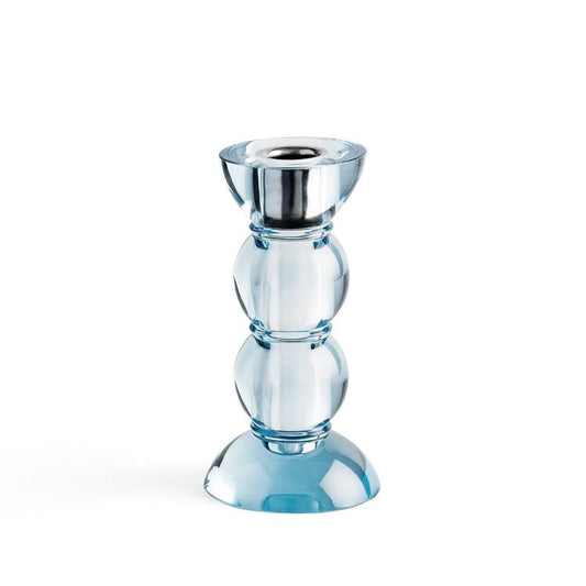 Icy Bobbin Candlestick Blue 14cm
