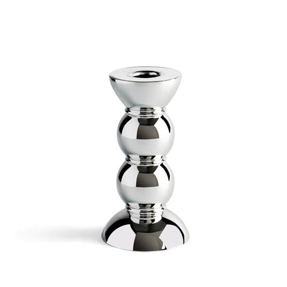 14cm Bobbin Candlestick Chrome