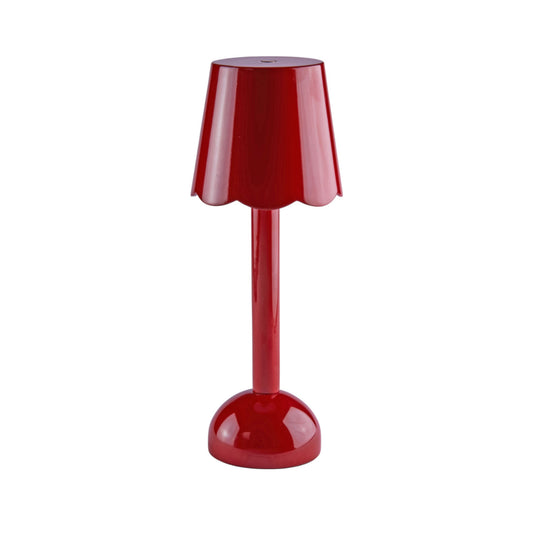 Scallop LED Lamp Burgundy 28cm