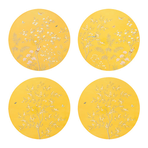 Chinoiserie Placemats Yellow - Set of 4