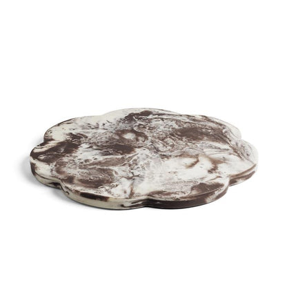 Scallop Resin Board Chocolate