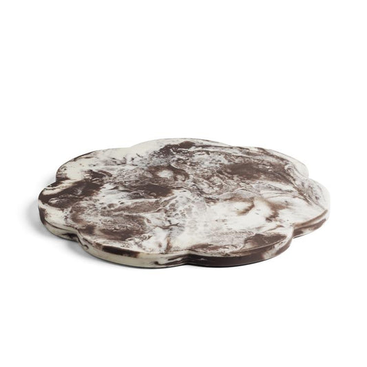 Scallop Resin Board Chocolate