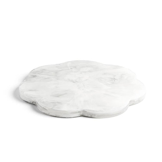 Scallop Resin Board White
