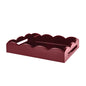 17x13 Scalloped Tray Cherry