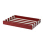 Striped Tray Burgundy Small 28 x 20 x 3cm Lacquer
