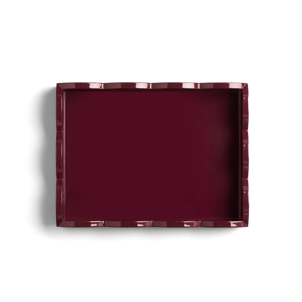 11x8 Scalloped Tray Cherry