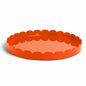 Orange Round Large Lacquered Scallop Tray