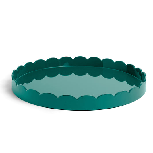 Racing Round Large Lacquered Scallop Tray