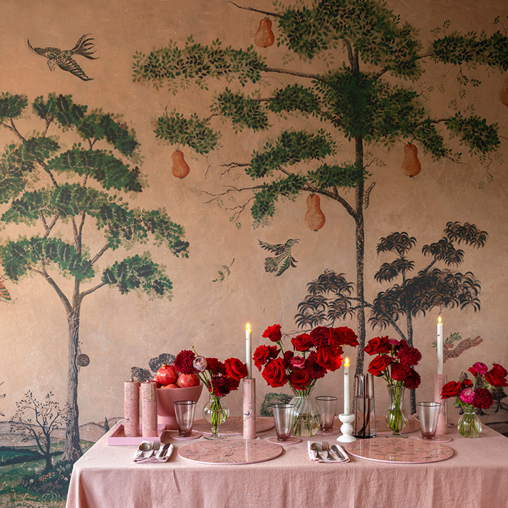 Chinoiserie Candlestick Pink