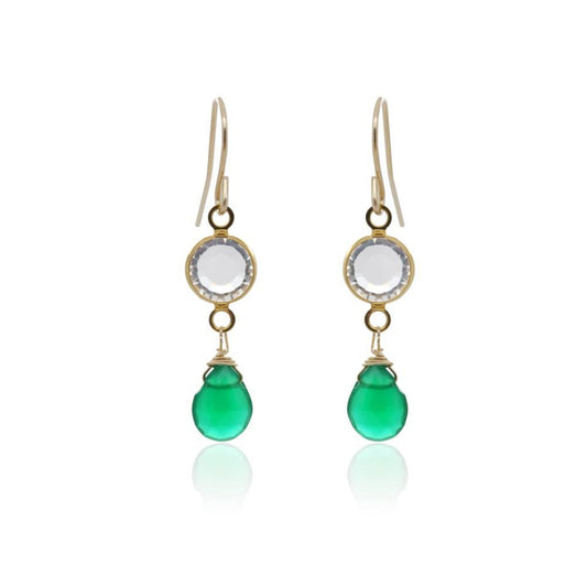 Green Onyx Double Drop Earrings - Jewellery - Addison Ross