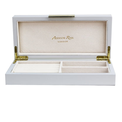 White Lacquer Box With Gold - Boxes & Pots - Addison Ross