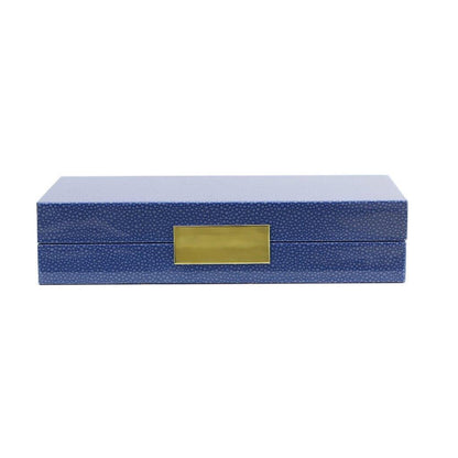 Blue Shagreen Box With Gold