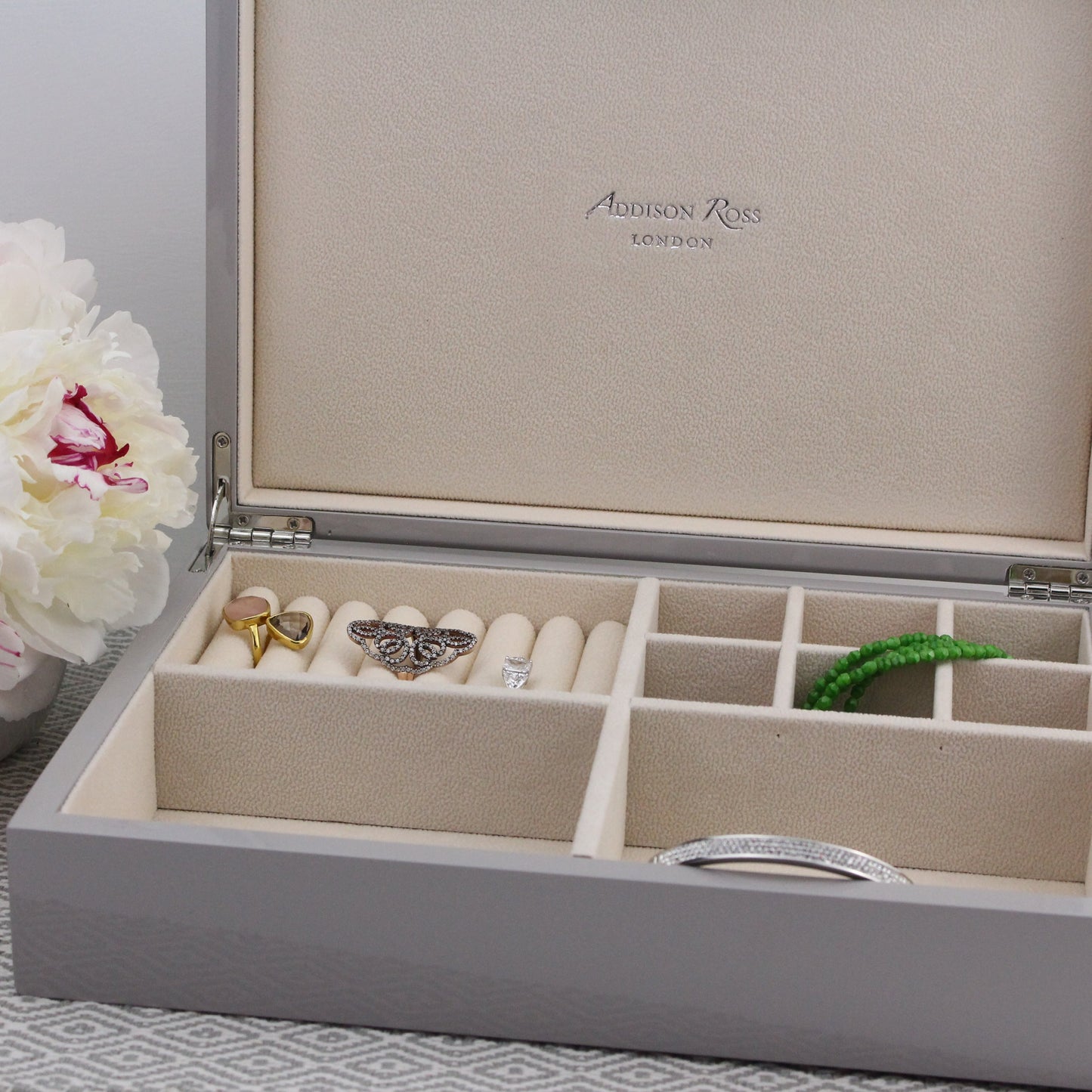 Large Chiffon Jewellery Box with Gold